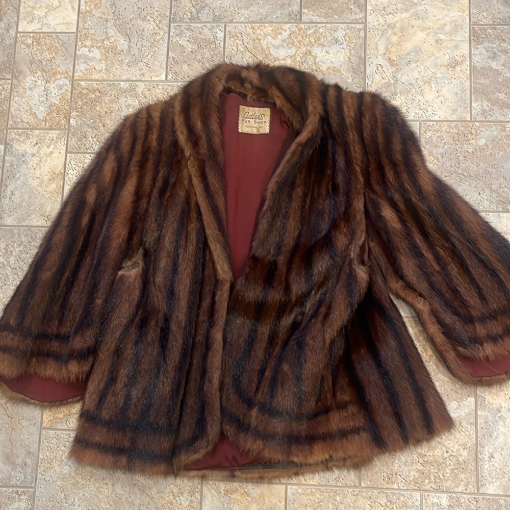 Vintage Fur-Trimmed Brown Women's Coat - Alden
